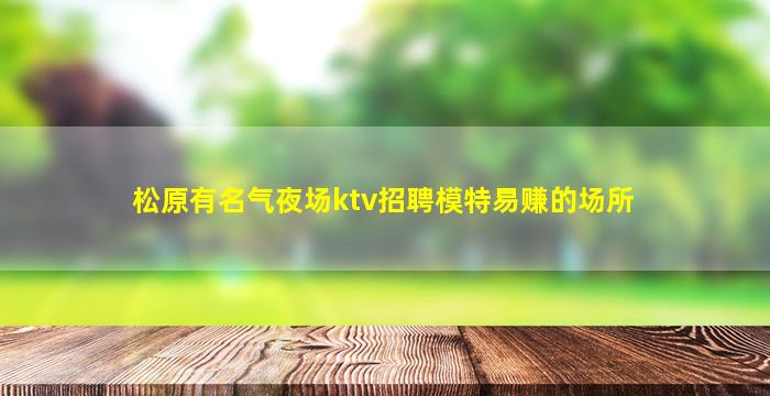 松原有名气夜场ktv招聘模特易赚的场所